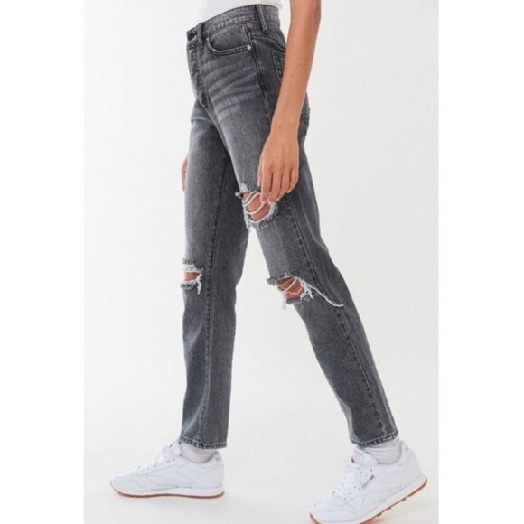 NWT BDG Slim Straight Jeans Size 29 Grey Distressed - Picture 2 of 15